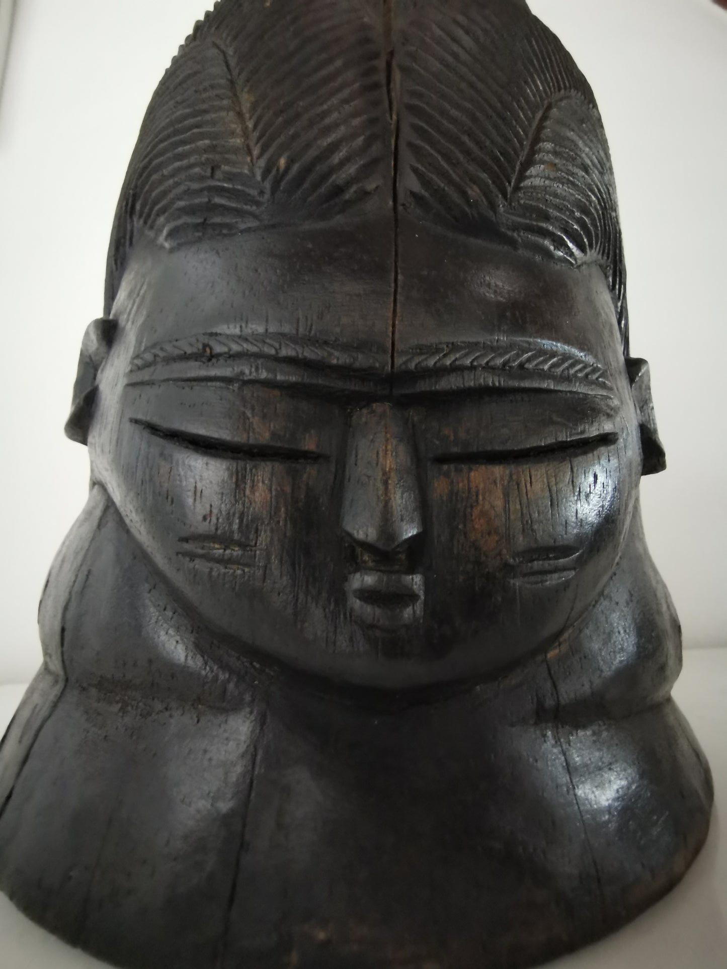 Ebonised Sowei Mende Mask