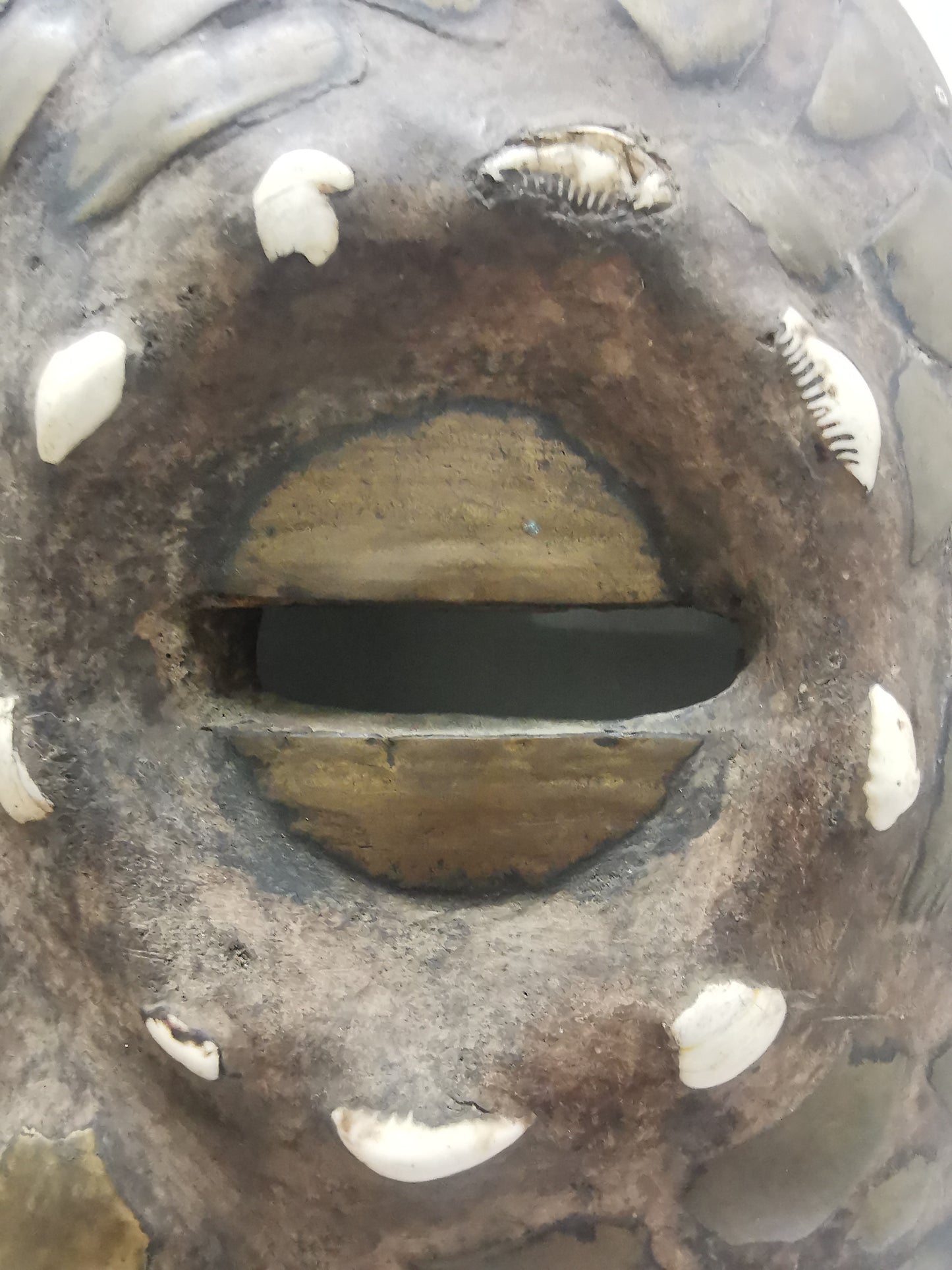 Ashanti Baluba Moon Mask with Copper