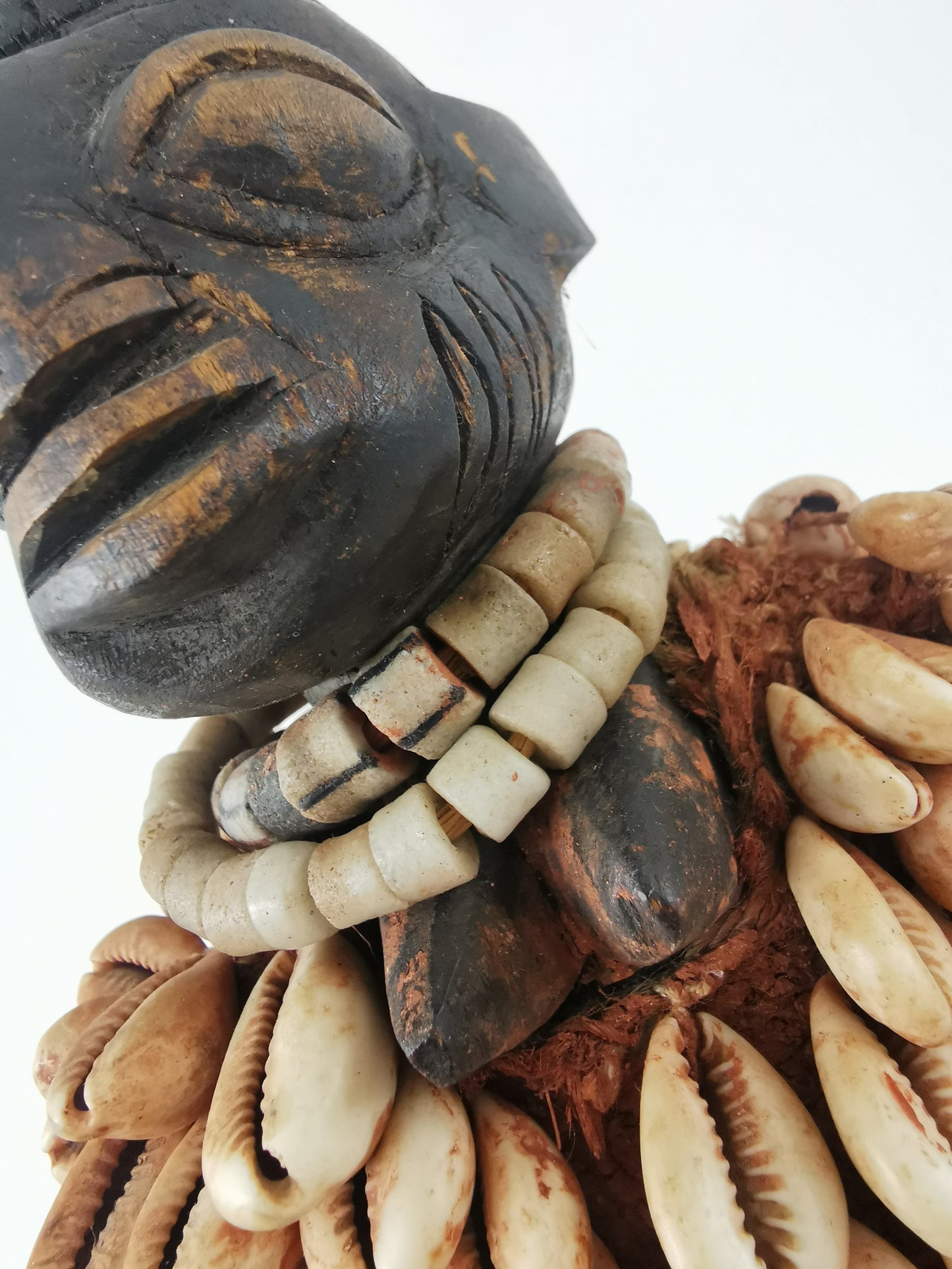 Yoruba Ibeji TwinFemale Figure with Cowrie Cloak, Nigeria