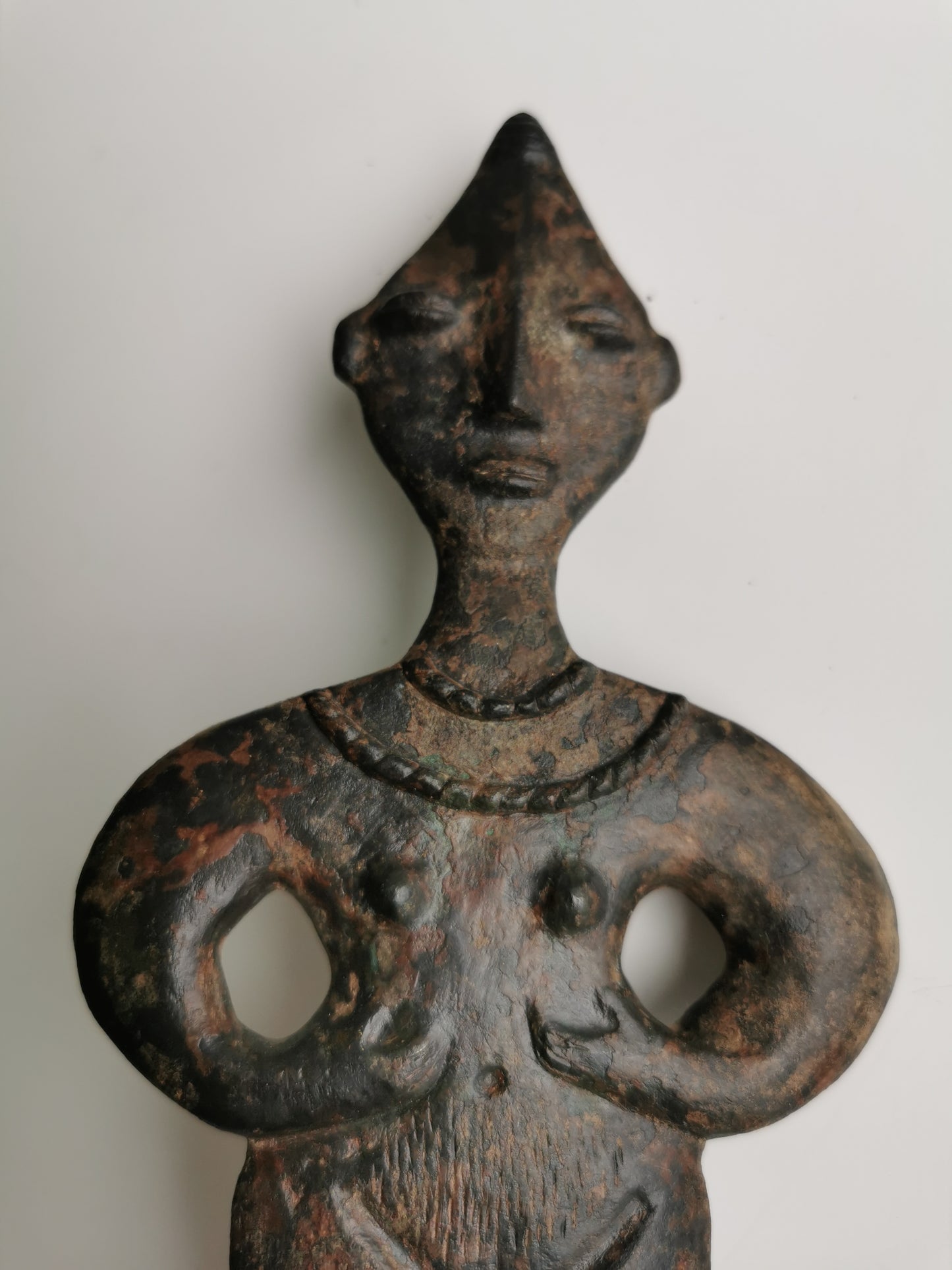 Antique Asase Goddess Figure Iron Plaque