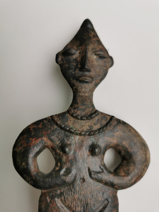 Antique Asase Goddess Figure Iron Plaque