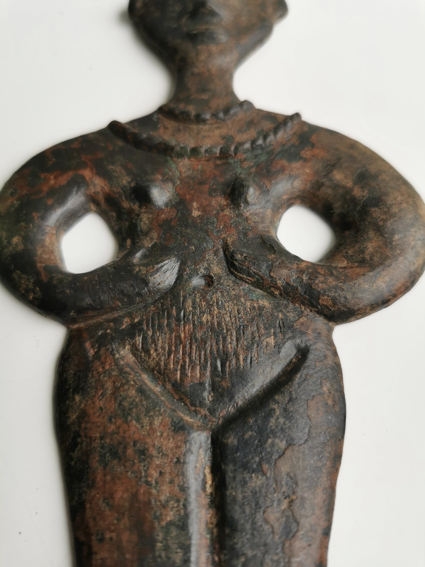 Antique Asase Goddess Figure Iron Plaque