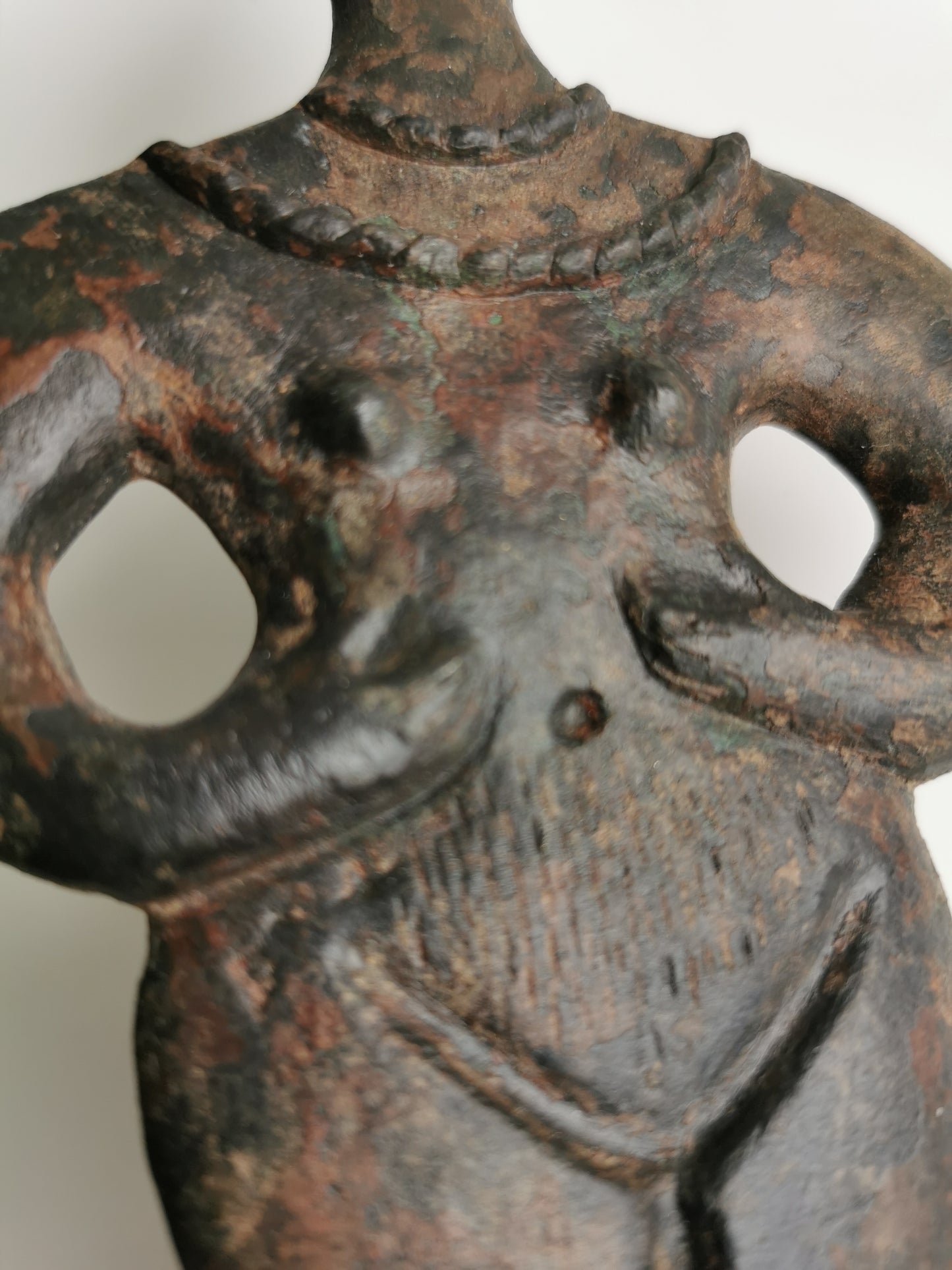 Antique Asase Goddess Figure Iron Plaque