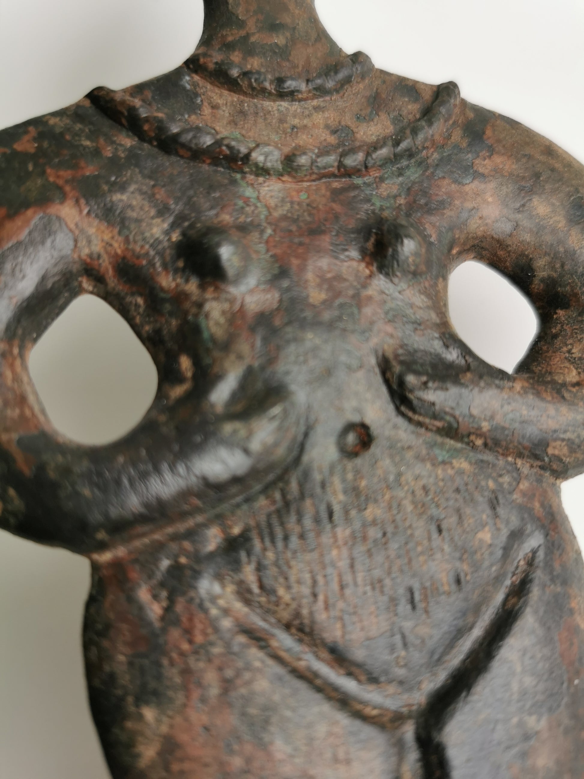 Antique Asase Goddess Figure Iron Plaque