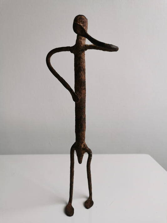 Lobi Anthropomorphic Figure Black Iron Statue