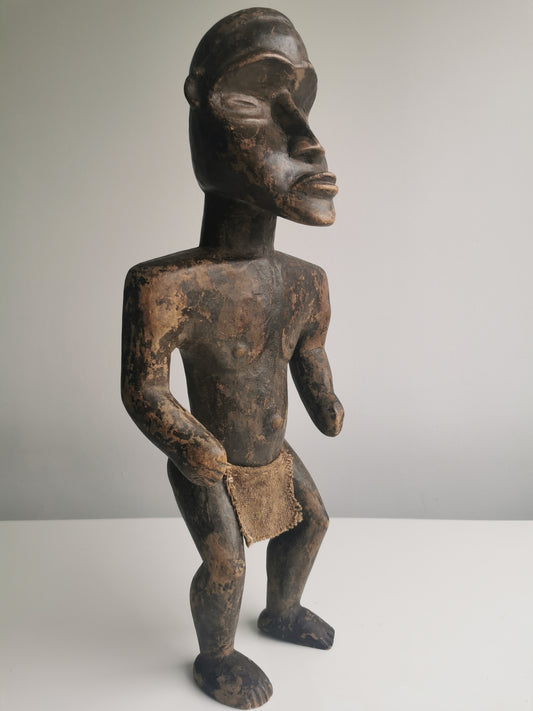 Wood Carved Luba Male Figure, standing.