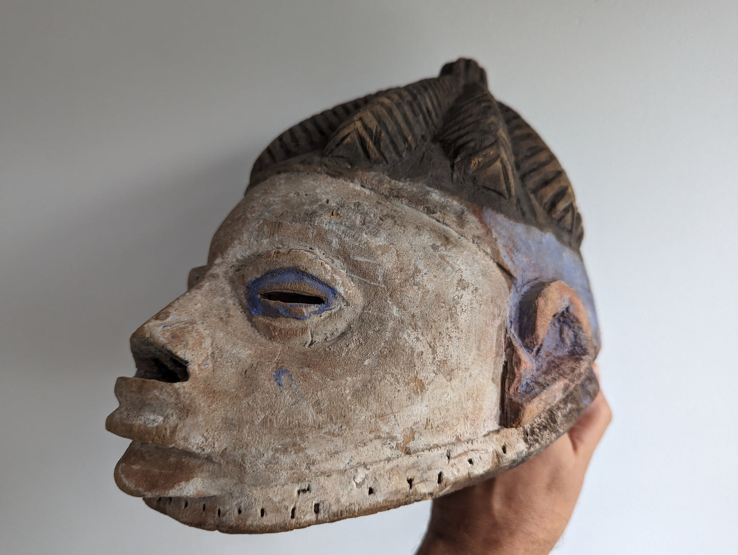 Left view of Yoruba Gelede Mask