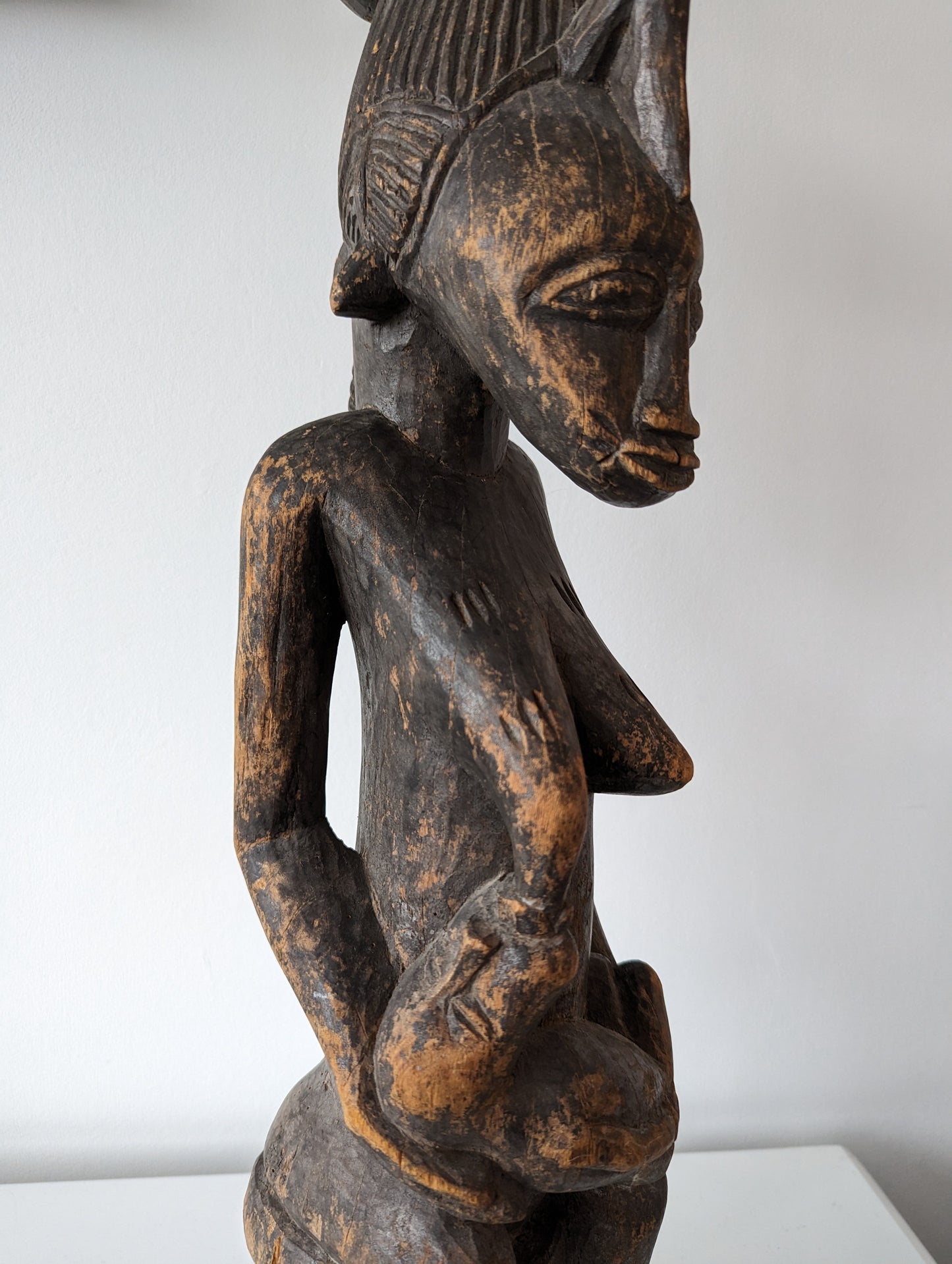 Maternity Statue Seated Female Breastfeeding (Fulani, Nigeria)