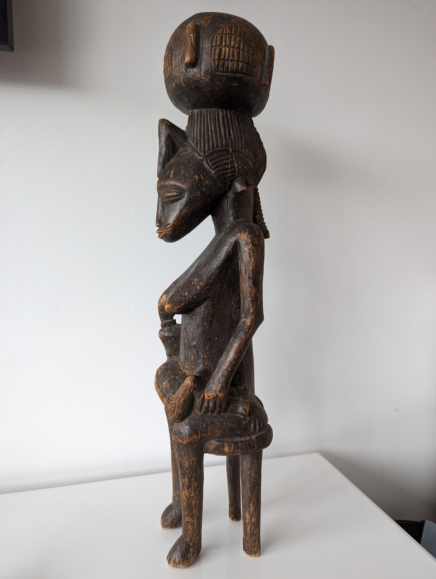 Maternity Statue Seated Female Breastfeeding (Fulani, Nigeria)