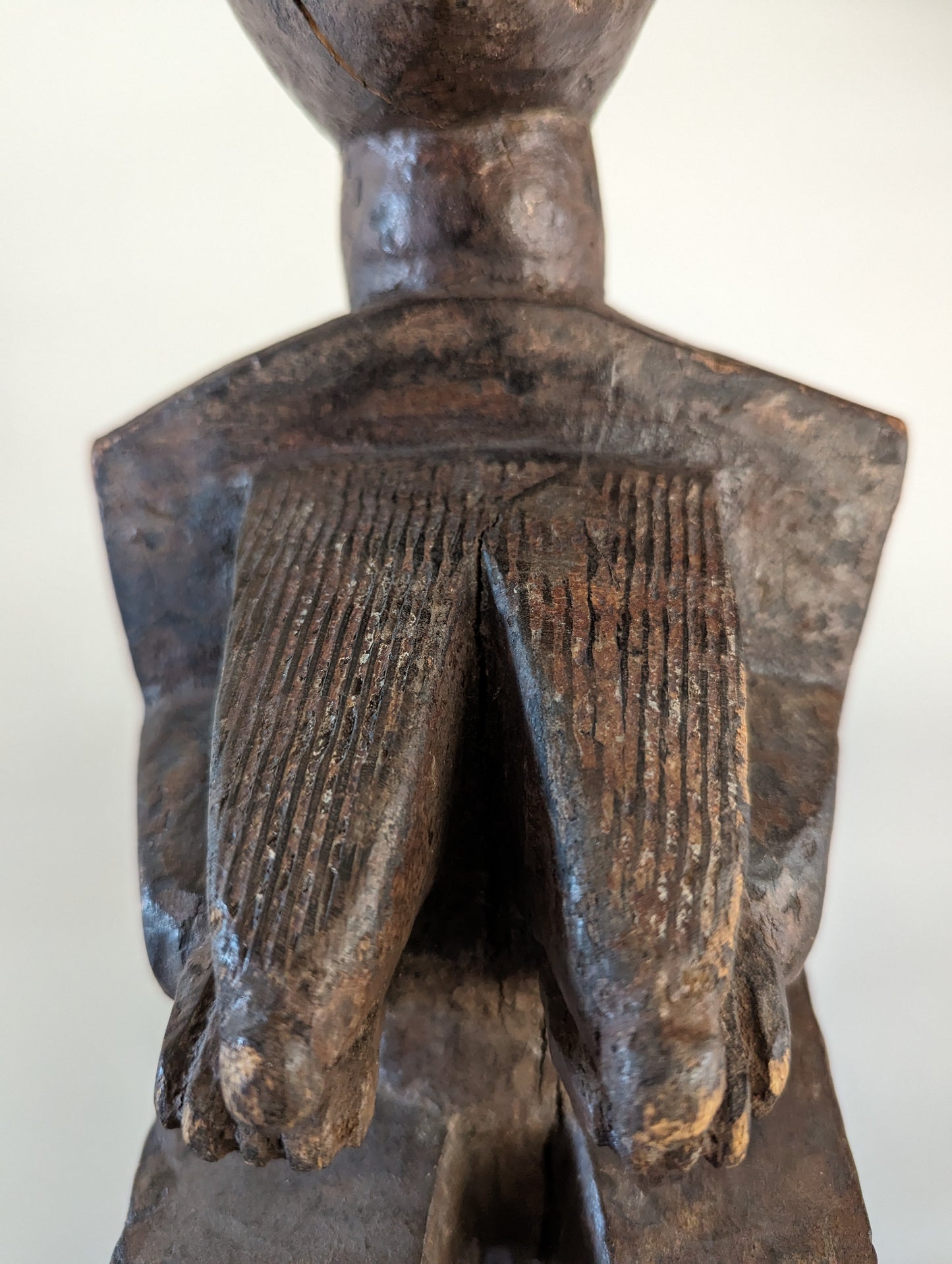 Yoruba Carved Wood Seated Female Figure