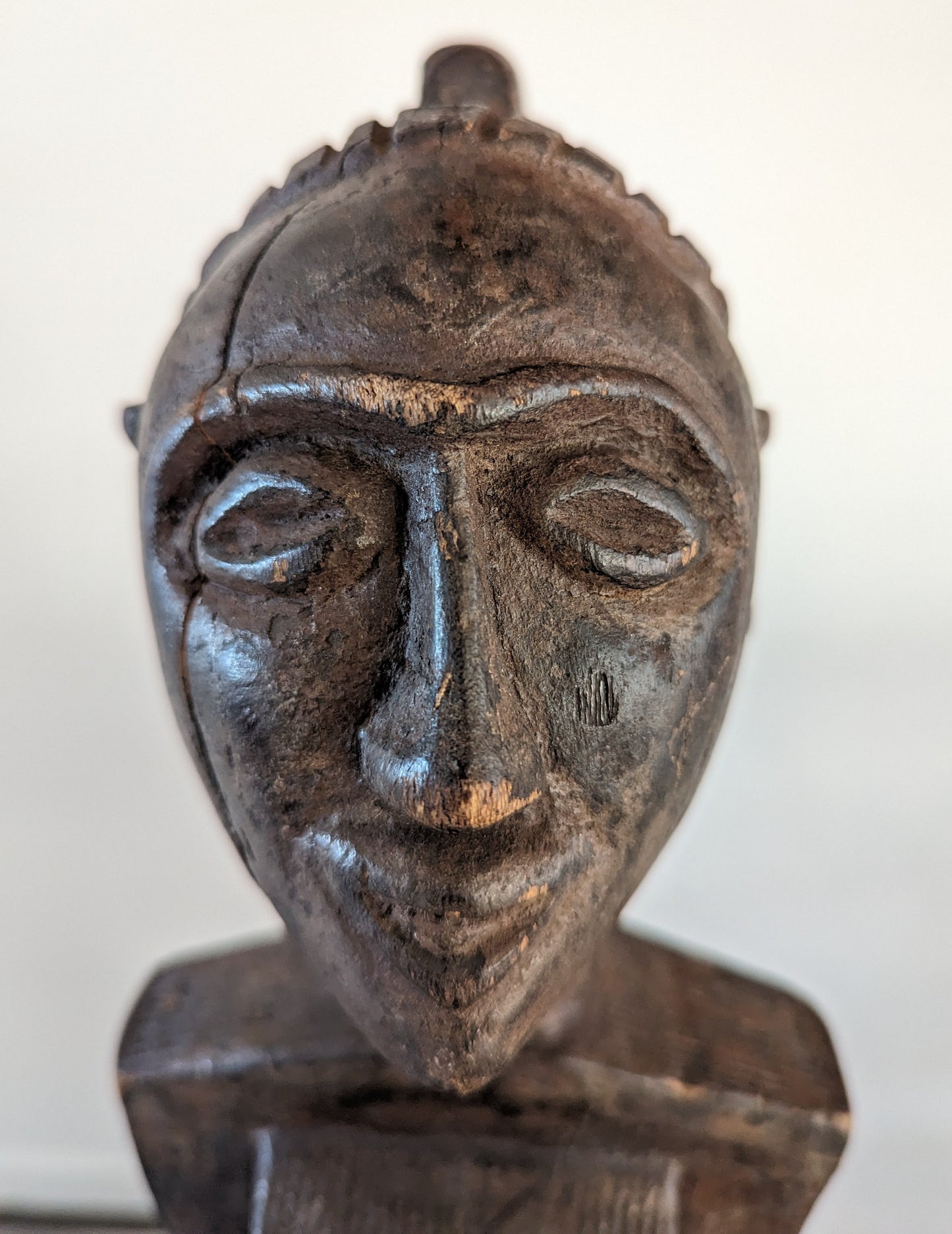 Yoruba Carved Wood Seated Female Figure