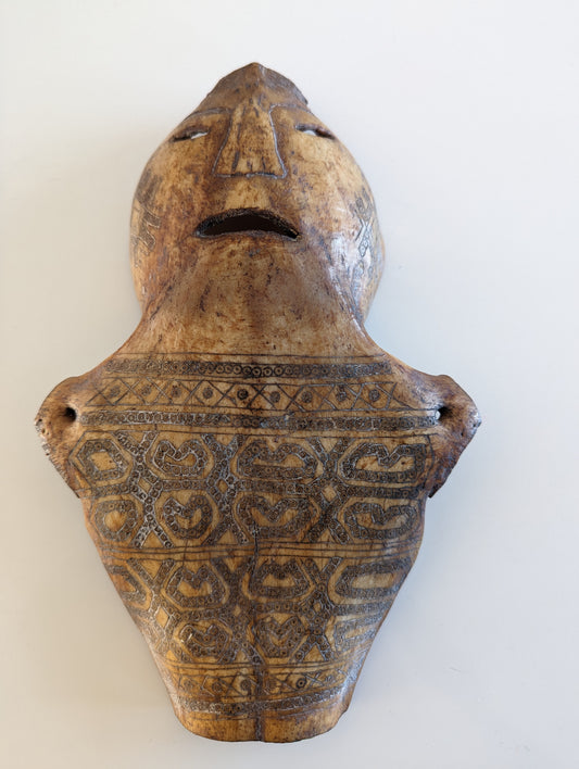 Atoni Amulet Carved Skull Plate (Timor)
