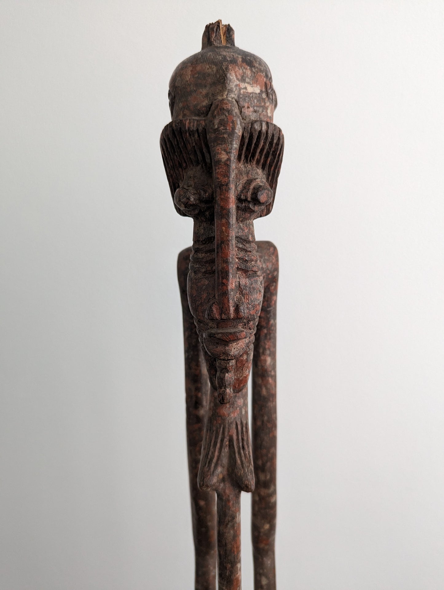 Senufo carved wood standing female stick figure