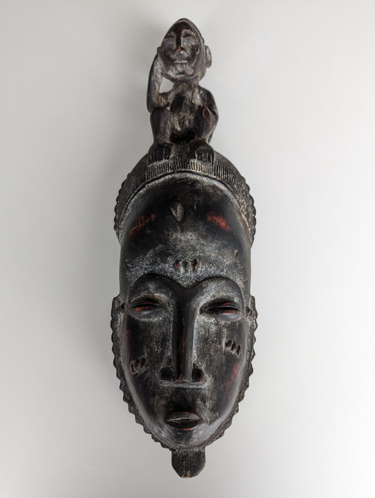 Yaoure Baule Mask with human figure