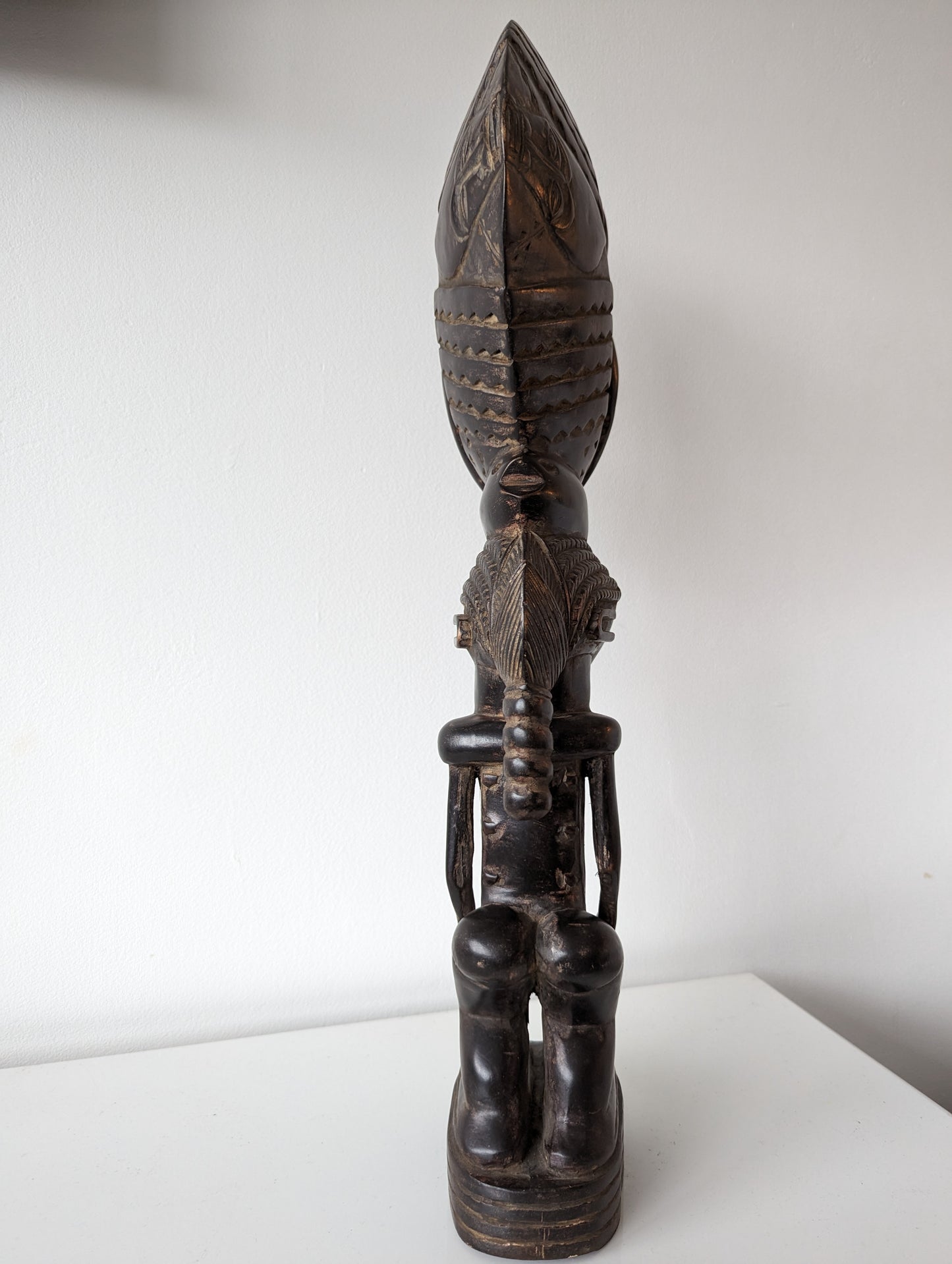 African Yoruba Statue Female with Headdress