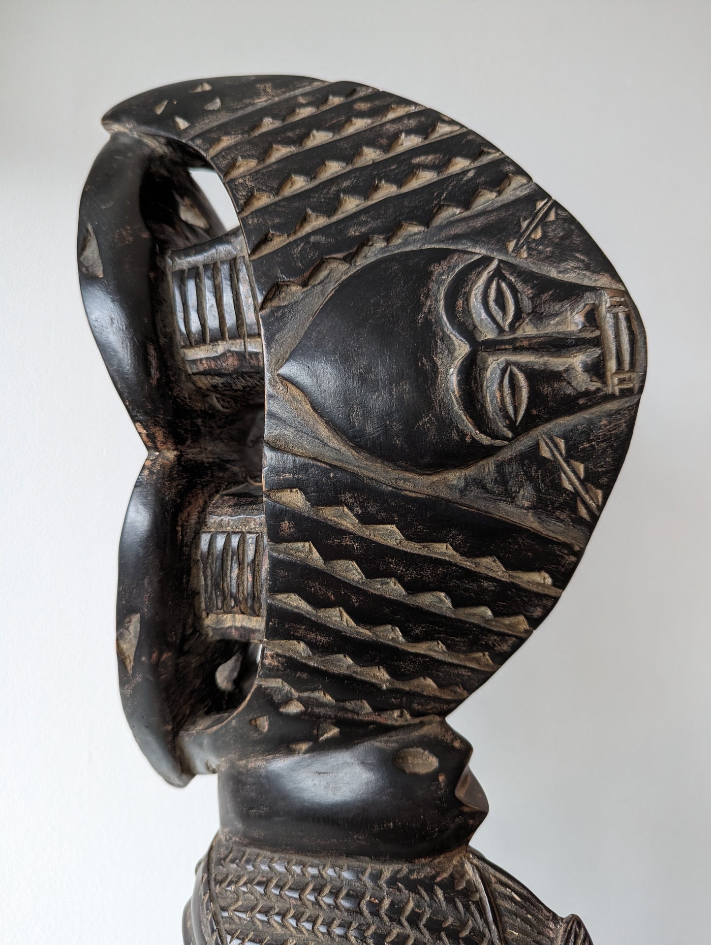 African Yoruba Statue Female with Headdress