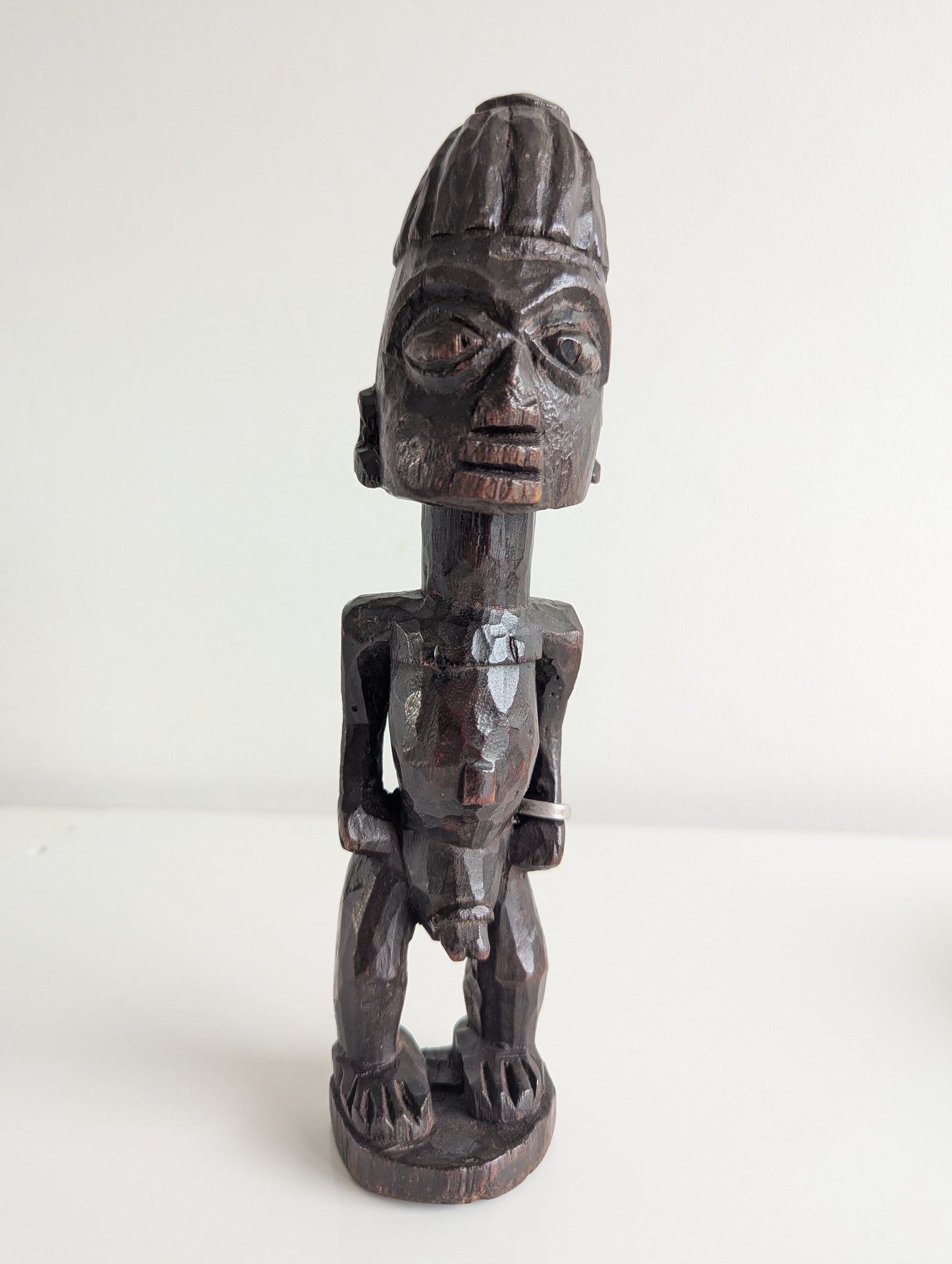 Yoruba Ibeji Carved Wooden Male Figure