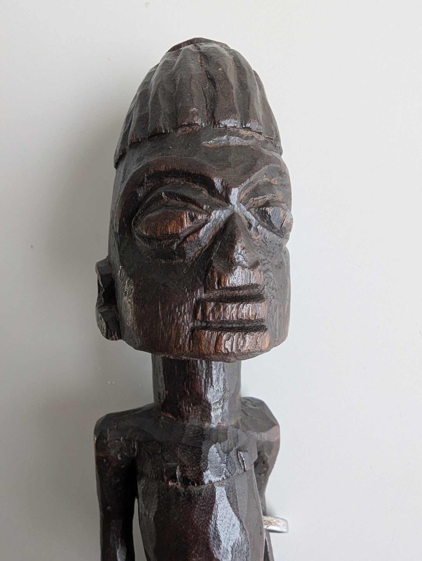 Yoruba Ibeji Carved Wooden Male Figure
