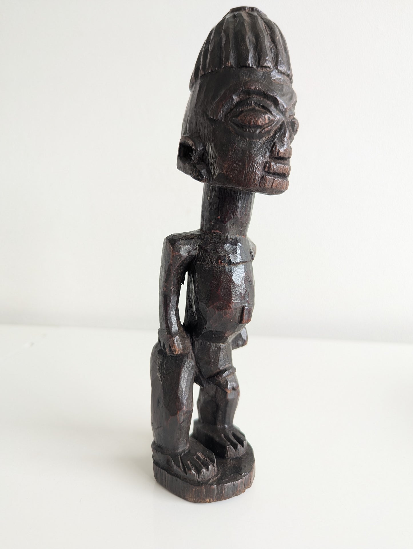 Yoruba Ibeji Carved Wooden Male Figure