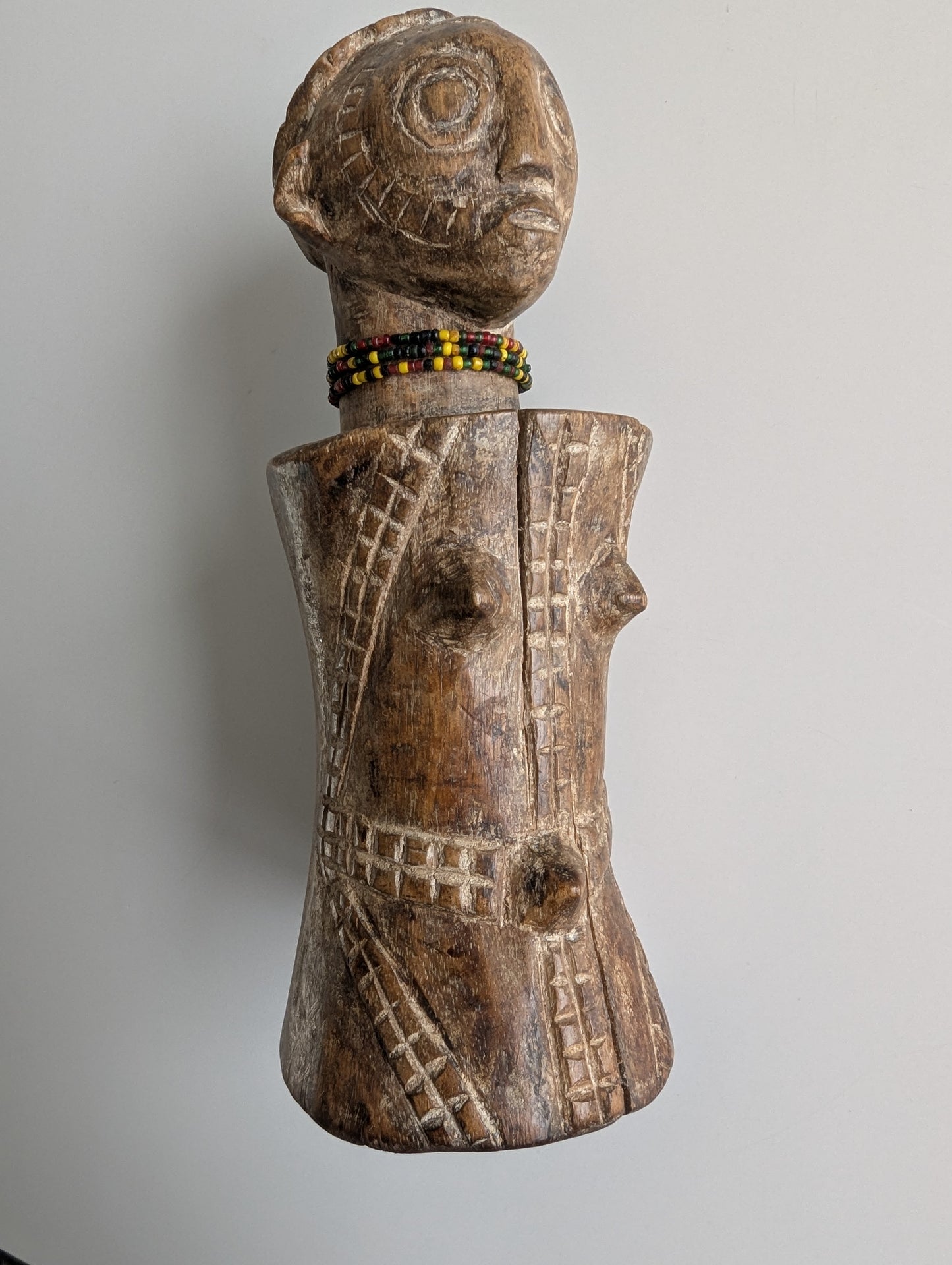 Tabwa Mpundu Doll with Beaded Necklace (DRC)