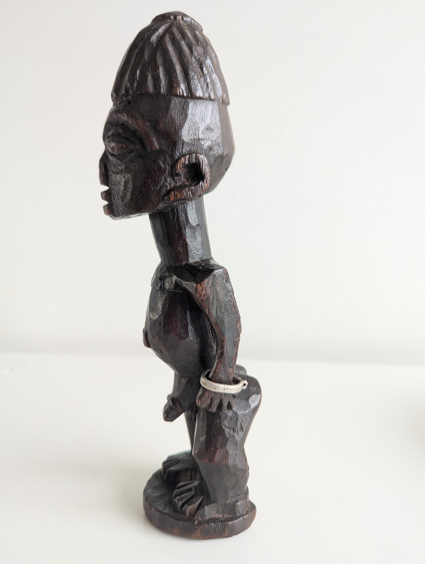Yoruba Ibeji Carved Wooden Male Figure