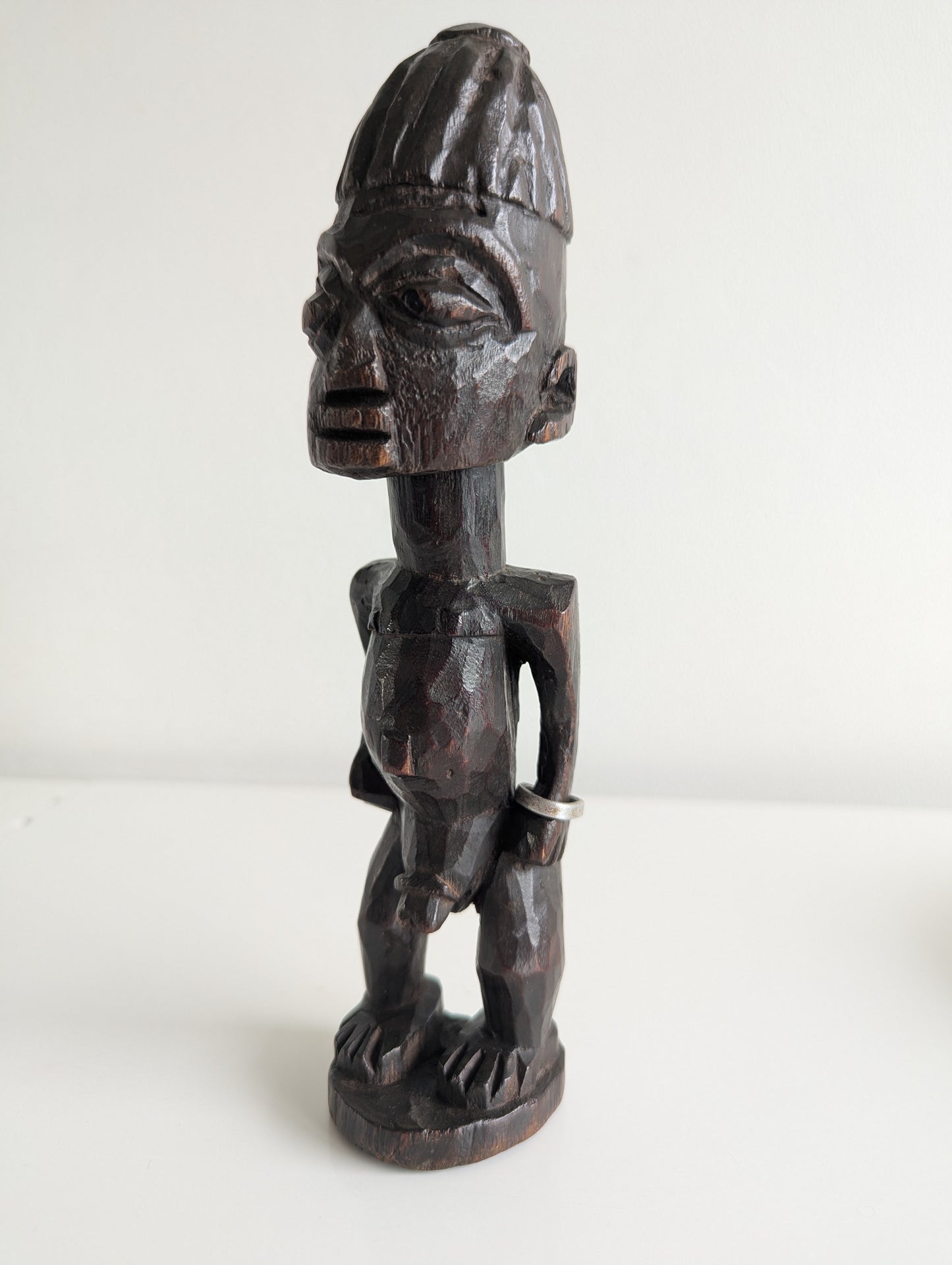 Yoruba Ibeji Carved Wooden Male Figure