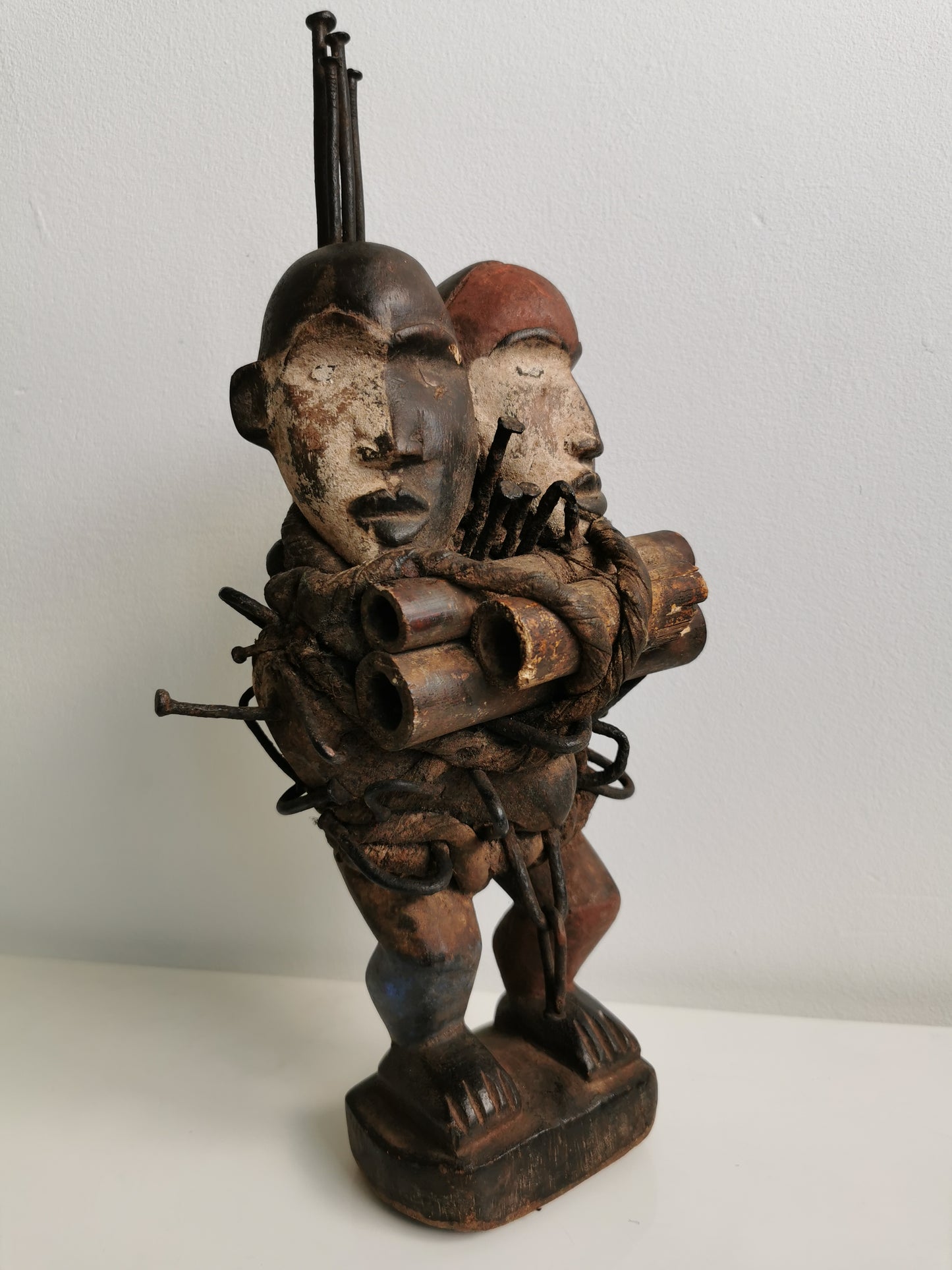 Double Headed Nkondi Statue